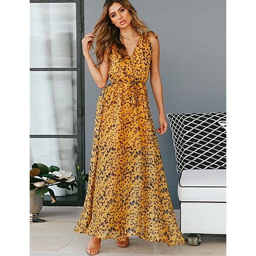 Women elegant dress, leopard print