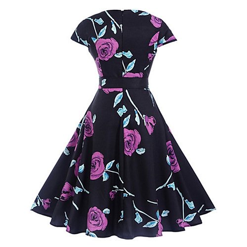 Female vintage dress print