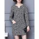 Women daily slim dress print V-neck