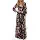 Female Floral Holiday Weekend Complex Long Jumpsuit Slim Dress