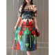 Women everyday complex and elegant petal sleeve conversion dress