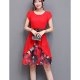 Women daily exquisite A-line dress, print