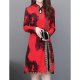 Women everyday chic exquisite dress, geometric printing