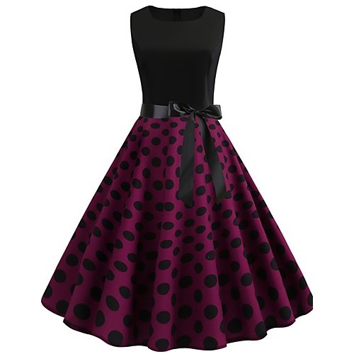 Women fashion elegant dress, color print