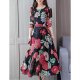 Female holiday work vintage fashion dress, plaid