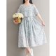 Women daily weekend loose dress, floral