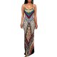 Women party exquisite long dress, print, slim