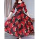 Women everyday fashion complex dress, floral print